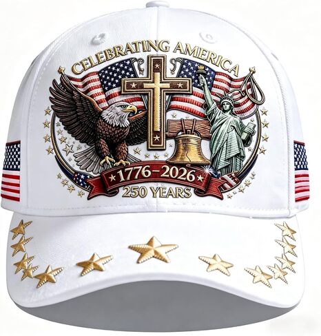 250 Anniversary USA Hat United States 250th Anniversary Cap, Patriotic Star Baseball Cap American Eagle Hats for Men Women in Saudi Arabia