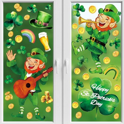 102PCS Christmas Window Stickers for Glass Windows,Double Sided Snowflakes Xmas Window Clings,Reusable Static Santa Claus Reindeer Snowman Christmas Decals,Winter & Holiday Decorations in Saudi Arabia