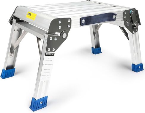 مقعد MaxWorks 50969 قابل للطي - ارتفاع 9 بوصات، سعة 330 رطلاً - 16 قضيبًا فولاذيًا لتعزيز القوة - مقعد بلاستيكي متين وخفيف الوزن للمطبخ والحمام وغرفة المعيشة - أصفر in Kuwait