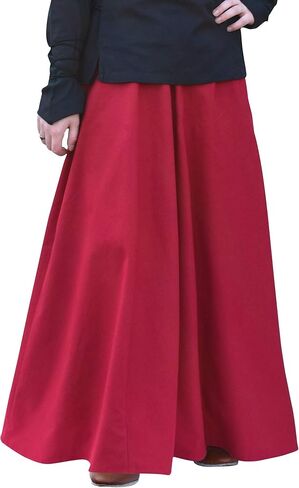 Battle-Merchant Medieval Skirt for Women, Wide Flared Cotton Skirt, Ideal for LARP, Renaissance, Cosplay & Fantasy Festivals in Saudi Arabia