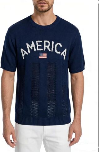 Mens Knit Pullover Polo Shirt Short Sleeve Loose high Street Stripe Polo Shirt Casual Summer Golf Shirts in Saudi Arabia