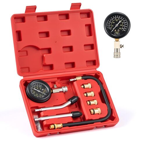 Orion Motor Tech Engine Compression Tester Kit, 11 pc Fuel Pressure Gauge Set with Spark Plug Tester, Cylinder Compression Tester Leak Down for Gas Petrol Engines, Automotive Fuel Pressure Test Kit in Saudi Arabia