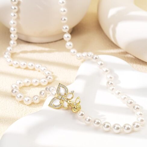 Butterfly Long Pearl Necklace for Women Elegant and Fashionable Banquet Party Necklace 90cm in Saudi Arabia