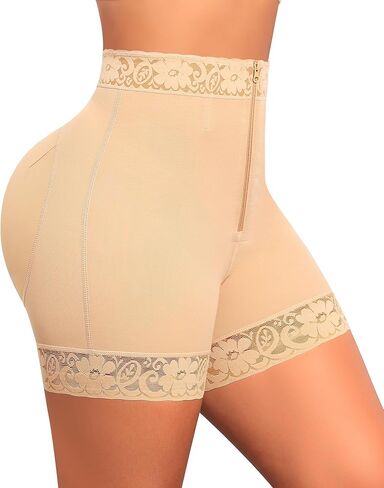 ملابس داخلية مبطنة لرفع المؤخرة من DERCA للنساء، وسادات غنيمة، شورت للتحكم في البطن مع خطاف وسحاب للإغلاق in Kuwait