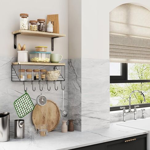 Fixwal Bathroom Floating Shelves Over Toilet Wall Shelves Set with Towel Storage Rack for Bathroom Organization & Wall Decor(Black) in Saudi Arabia