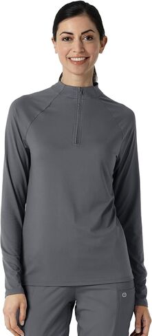 WINK Women's Watch Window Quarter Zip Scrub Top in Saudi Arabia