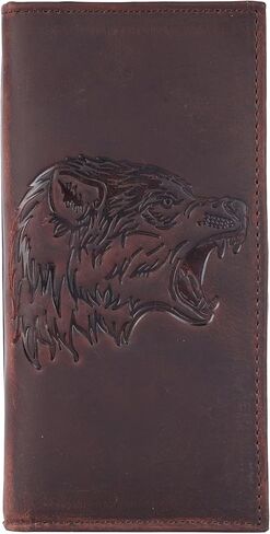 Bamsu Bear Long Bifold Wallet for Men – Full Grain Cowhide Leather Rodeo Western Wallet – Handcrafted RFID Blocking, Vintage Slim Design – Hunting, Outdoors, Father’s Day, Birthday, Christmas Gift in Saudi Arabia
