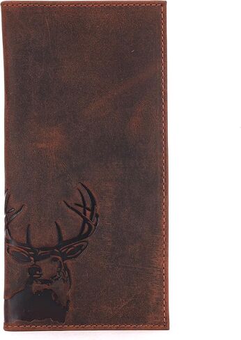 Bamsu Bear Long Bifold Wallet for Men – Full Grain Cowhide Leather Rodeo Western Wallet – Handcrafted RFID Blocking, Vintage Slim Design – Hunting, Outdoors, Father’s Day, Birthday, Christmas Gift in Saudi Arabia