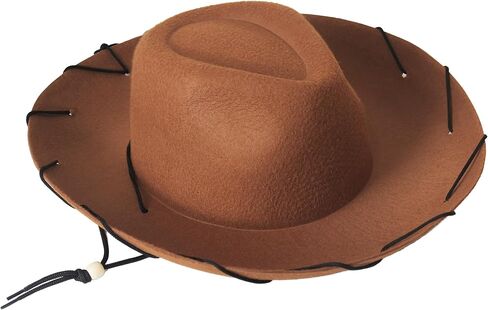 Wildarms Halloween Classic Western Cowboy Hat for Adults & Teens - Vintage Style Unisex Sheriff Costume Hat with Wide Brim in Saudi Arabia