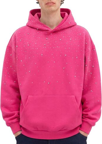 Vamtac Rhinestone Hoodies Men Oversized Hooded Sweatshirts Fashion Casual Hoodie Pullover Y2k Streetwear Tops in Saudi Arabia