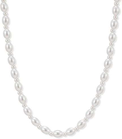 Pearl Beaded Necklaces for Women Layered bradal Gold Necklace Stack Handmade Wedding Jewelry for Brides 18 inches in Saudi Arabia