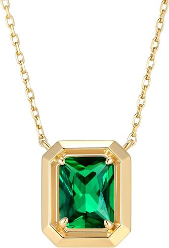 KSTYLE 14K مطلية بالذهب مويسانيتي/الزمرد قلادة للنساء لذيذ قلادة القلائد للنساء زوجة الأم صديقة مجوهرات هدايا in Kuwait