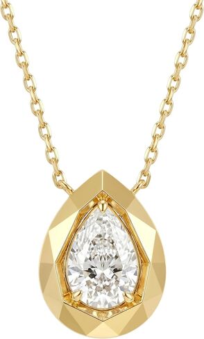 KSTYLE 14K Gold Plated Moissanite/Emerald Necklace for Women Dainty Pendant Necklaces for Women Wife Mother Girlfriend Jewelry Gifts in Saudi Arabia