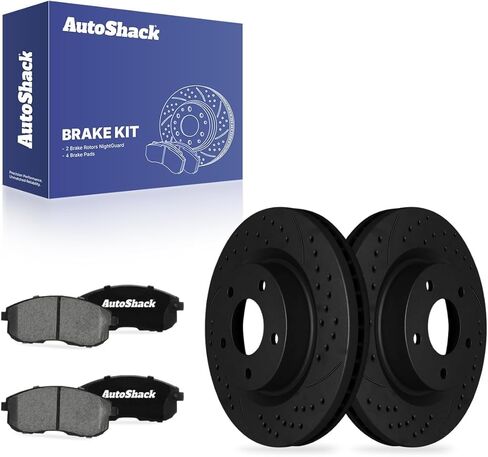 AutoShack Front Brake Rotors Ceramic Brake Pads | Replacement for 2007-2013 Nissan Altima 2.5L 3.5L V6 FWD | 6-PC Brake Kit in Saudi Arabia