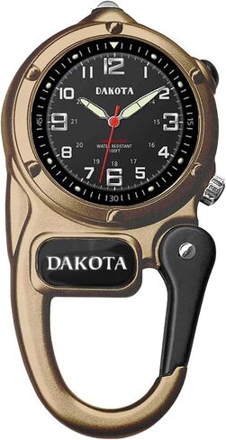 Dakota Mini Clip Microlight Pocket Watch with White Flashlight – Swiss Army Style Mini Watch & Army Gift in Kuwait