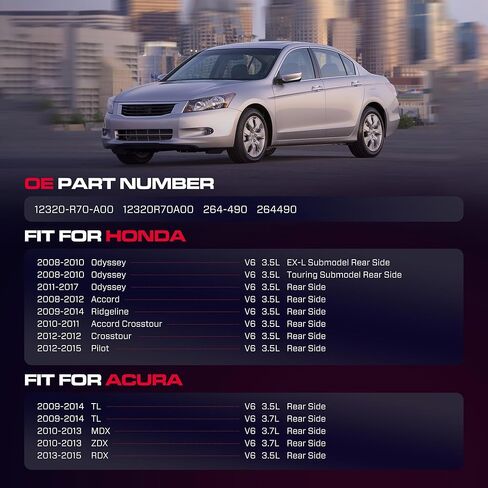 ترقية غطاء صمام المحرك الأمامي من الألومنيوم مع حشية تناسب Honda 08-17 Accord، 08-17 Odyssey، 09-15 Pilot، Ridgeline، Crosstour، مناسب لـ 12-15 Acura TL RDX، V6 3.5L، استبدال # 12310R70A00 in Saudi Arabia