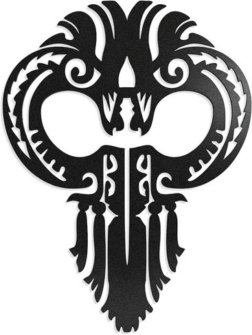 Zckjnoi Tiki Wall Decor - 15.8x7.9 Inch Polynesian Iron Wall Art, Outdoor Tiki Statue Decorations for Patio Garden, Hawaiian Home Decor Tribal Sculpture in Saudi Arabia
