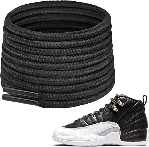 Basketball Shoelaces for Jordan 12 Sneakers, 5/32"(4mm) Round Heavy Duty Shoe Laces Strings Replacement Laces in Saudi Arabia
