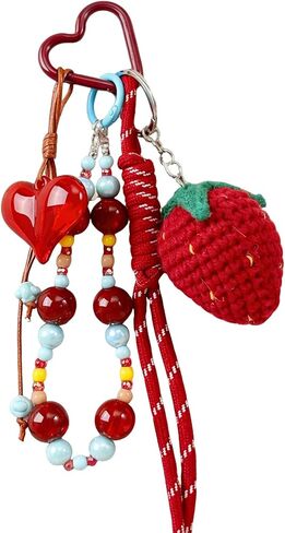 FURQNG Kawaii Plush Keychain Purse Charms Cute Brown Bag Charms for Women Handbags in Saudi Arabia