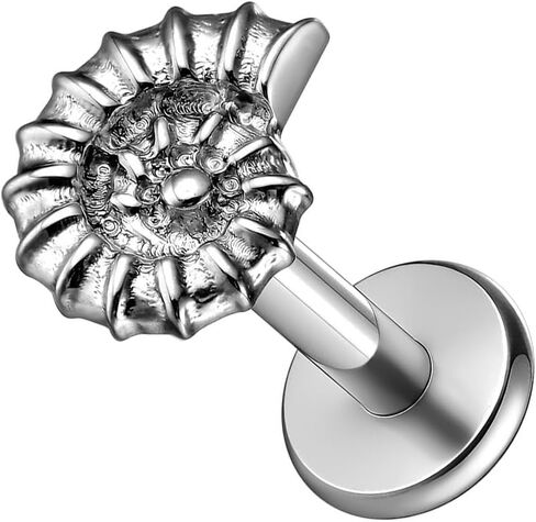 قطعة واحدة من Osbourney ASTM F136 تيتانيوم 16G بدون خيوط/ملولبة (0.9 مم داخلي) أزرار محارة كريستال للمحارة، الزنمة، اللولب، الفص بأطوال 6/8 مم بعد ثقب مسطح للظهر مجوهرات الأنف in Kuwait