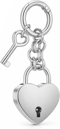 Tucnoeu Gold Heart Lock Bag Charms - إكسسوارات سلسلة مفاتيح على شكل قلب للنساء - إكسسوارات أزياء حقائب اليد in Kuwait