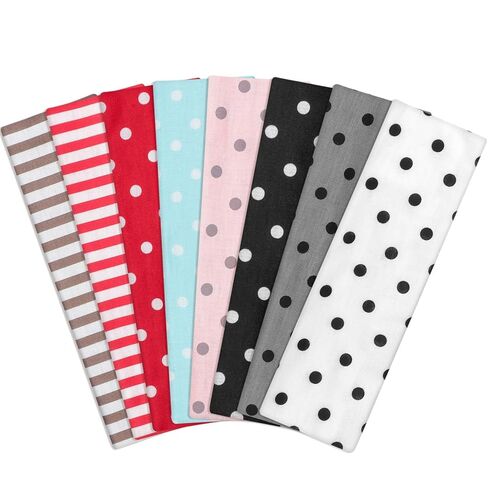 obeoby Floral Headbands for Women, Stripe Cherry Hairbands for Teen Girls Valentines Gifts Non Slip Cotton Fashion Hair Bands in Saudi Arabia