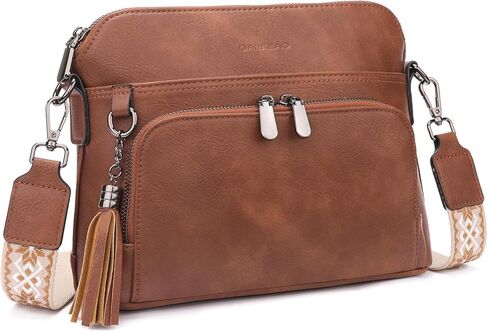 GAEKEAO Crossbody Purses for Women Medium Crossbody Bag Vegan Leather Women's Travel Purse Built in Wallet with Tassel in Saudi Arabia