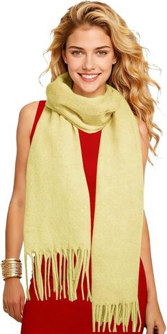 Winter Soft Long Scarf, Pashmina Shawls and Wraps, Warm Large Scarves for Men Women Evening Dress Wedding in Saudi Arabia