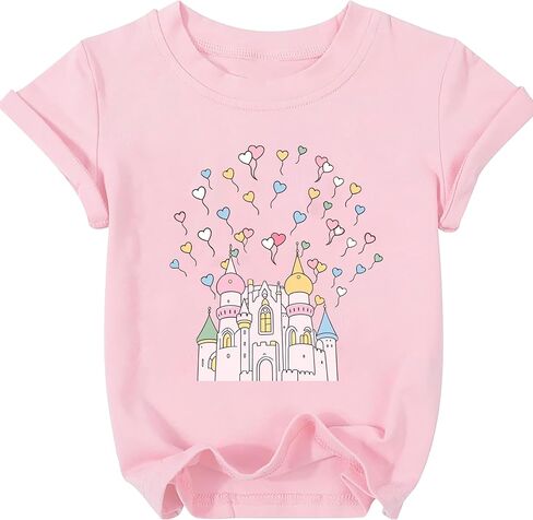 Magical Shirt for Girls Magic Kingdom Graphic Tshirt Cute Family Vacation Kids Short Sleeve Tops in Saudi Arabia