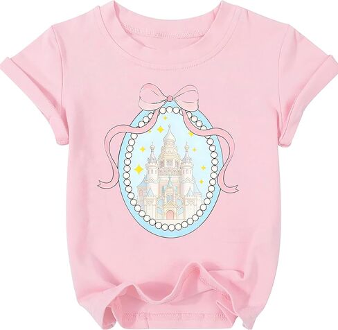 Magical Shirt for Girls Magic Kingdom Graphic Tshirt Cute Family Vacation Kids Short Sleeve Tops in Saudi Arabia