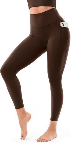 Women High Waisted Yoga Leggings with Pockets, Squat-Proof Workouts Pants, Tummy Control for Gym, Athletic Wear in Saudi Arabia