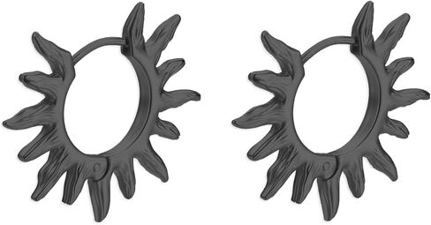 Sunburst Huggie Hoop Earrings for Women Stainless Steel Sunshine Boho Style Jewelry for Her in Saudi Arabia