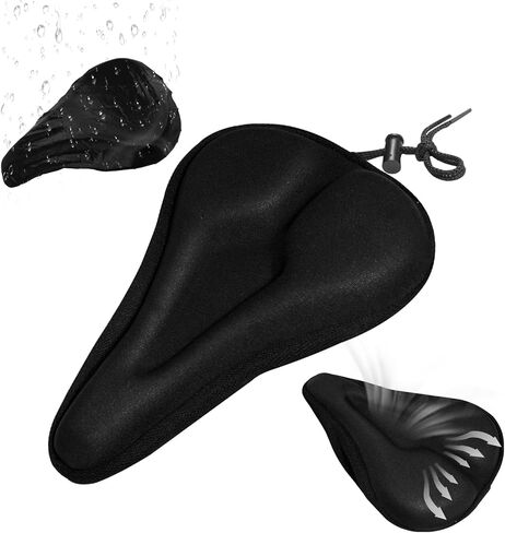 Bike Seat Cover Waterproof & Snowproof - Universal Fit 11" to 16" Bicycle Saddle Protector, Dust/Rain Shield for E-Bike/Road/Mountain Bikes (Black) in Saudi Arabia