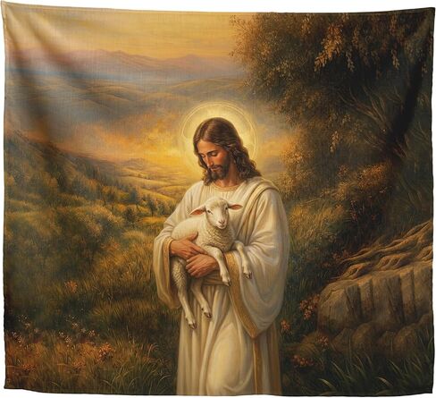 Glowing Golden Cross Tapestry with Roses – Modern Christian Wall Art, Aesthetic Digital Faith Decor for Bedroom, Prayer Room & Dorm, Spiritual Religious Gift (60x50) in Saudi Arabia