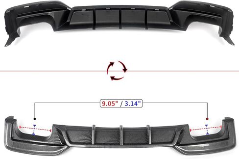شفة الناشر الخلفي باللون الأسود اللامع متوافقة مع 2012-2018 BMW F06 F12 F13 640i 650i M-Sport Style ABS البلاستيك الخلفي المصد السفلي للشفاه in Kuwait