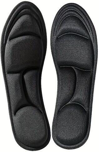 3 Pairs 5D Memory Foam Shoe Insoles for Men and Women with High Arch Support, Soft Elastic Breathable Insoles for Comfort No Crease, Barefoot-Friendly Shoe Insoles (Pink, M【US W：5-9】) in Saudi Arabia