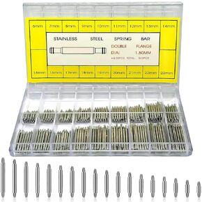 360 قطعة 6-23 ملم دبوس حزام الساعة الاحترافي، دبوس ساعة من الفولاذ المقاوم للصدأ، قضيب زنبركي، مناسب لجميع أنواع شريط زنبركي للساعة in Kuwait