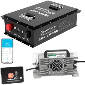 بطارية ليثيوم LiFePO4 لعربة الجولف 36 فولت 166 أمبير في الساعة، مدمجة 200 أمبير BMS، ما يصل إلى 10000 دورة عميقة، مثالية لعربة الجولف in Kuwait