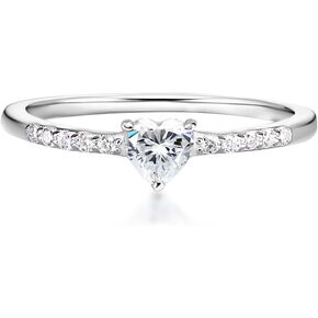 مجموعة خواتم زفاف مويسانيتي على شكل قلب للنساء، حلقات خطوبة قابلة للتكديس 3.8 قيراط، مجموعة حلقات وعد هالة مكونة من قطعتين، حلقات نقاء مجوهرات مويسانيتي مطلية بالذهب عيار 18 لصداقة الزوجة والابنة، هدية عيد ميلاد التخرج وعيد الحب وعيد الأم in Kuwait