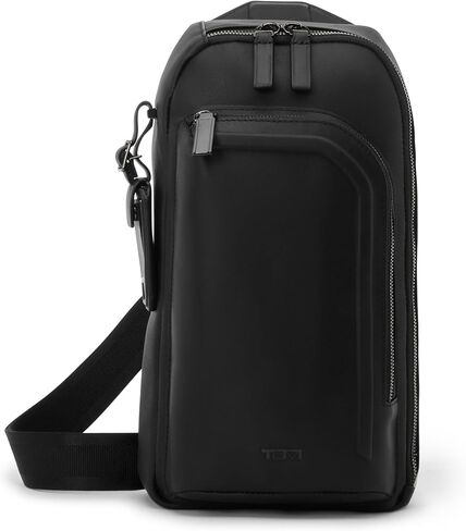 TUMI - Harrison Gregory Sling - حقيبة كروس خفيفة الوزن للرجال مع مقصورات متعددة - حقيبة سفر أو تنقلات - أسود منتصف الليل in Kuwait