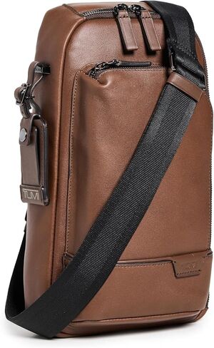 TUMI - Harrison Gregory Sling - حقيبة كروس خفيفة الوزن للرجال مع مقصورات متعددة - حقيبة سفر أو تنقلات - أسود منتصف الليل in Kuwait