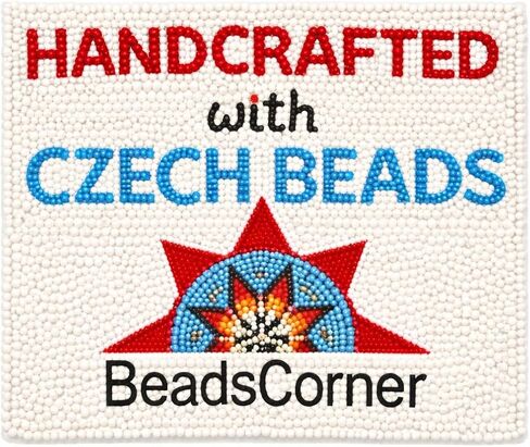 طقم قلادة وأقراط تيبي مطرزة يدويًا، قطرة 17 بوصة، متعددة الألوان مع خرز تشيكي in Kuwait