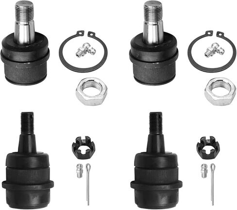 محور ديترويت - مفاصل كروية أمامية 4WD 4 قطعة لـ 94-99 دودج رام 1500، 4 مفاصل كروية علوية وسفلية 1994 1995 1996 1997 1998 1999 استبدال in Saudi Arabia