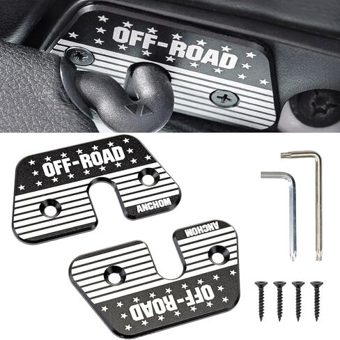 يناسب مجموعة إصلاح واقي الشمس Jeep Sun Visor، مشابك واقي من الشمس من سبائك الألومنيوم لملحقات Jeep Wrangler JL JK Gladiator، يناسب Jeep Wrangler JK 2018، JL 2018-2023، 2020-2023 Gladiator in Kuwait