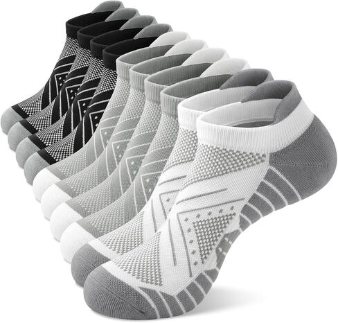 Ludaro 5 Pairs Womens Ankle Running Socks, Athletic Cushioned Tab Cotton Arch Support Crew Moisture Wicking Socks for Sport in Saudi Arabia
