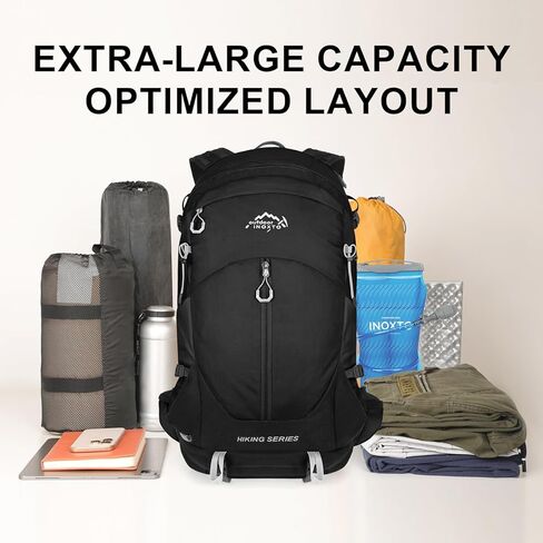 IX INOXTO Hiking Backpack, Camping Backpack, 30L Waterproof Hiking Daypack with 3L Water Bladder and Rain Cover (Khaki) in Kuwait