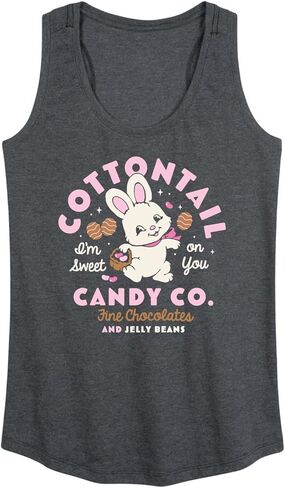 رسالة فورية - Cottontail Candy Company - قميص بدون أكمام للسيدات بظهر ريسر in Kuwait