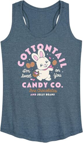 رسالة فورية - Cottontail Candy Company - قميص بدون أكمام للسيدات بظهر ريسر in Kuwait