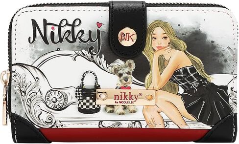 Nicole Lee NIKKY Compact Wallet, Vegan Leather, 8 Card Slots (EIFFEL DREAMS) in Saudi Arabia