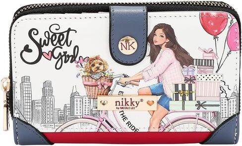 Nicole Lee NIKKY Compact Wallet, Vegan Leather, 8 Card Slots (EIFFEL DREAMS) in Saudi Arabia
